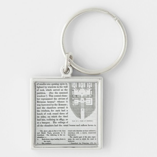Plan of a Tomb at Cervetri Keychain (Front)