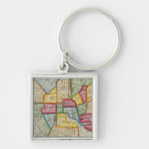 Plan Of Baltimore Keychain