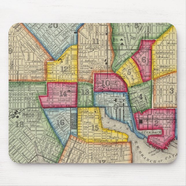Plan Of Baltimore Mouse Pad (Front)