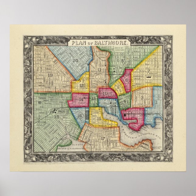 Plan Of Baltimore Poster (Front)