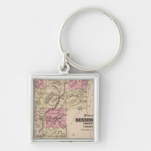 Plan of Bennington County, Vermont Keychain