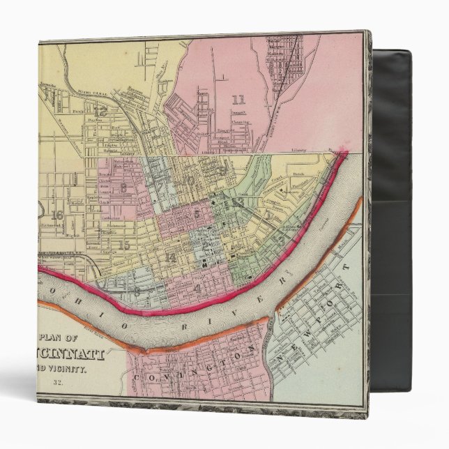 Plan Of Cincinnati And Vicinity Binder (Front/Inside)