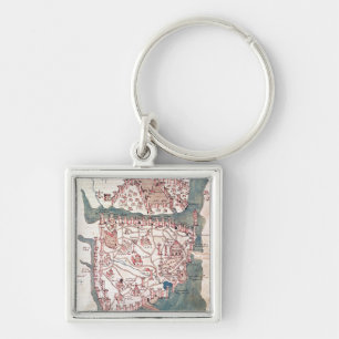Plan of Constantinople Keychain