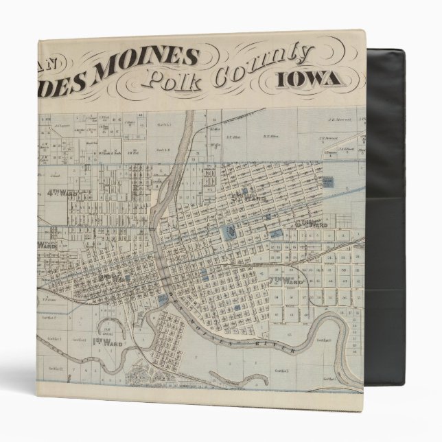 Plan of Des Moines, Polk County, Iowa Binder (Front/Inside)