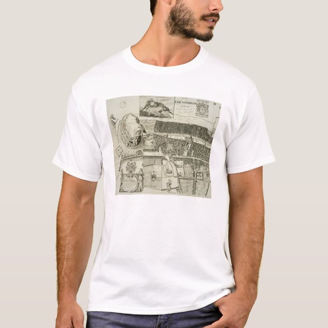 Plan of Edinburgh, pub. by John Smith (c.1652-1742 T-Shirt (Front)