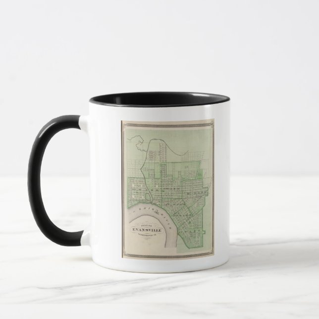 Plan of Evansville, Vanderburgh Co Mug (Left)