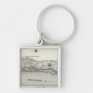 Plan Of Fort Baton Rouge Keychain