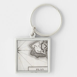 Plan of Fort Niagara Keychain