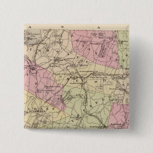 Plan of Grand Isle and Franklin in Vermont 2 Inch Square Button