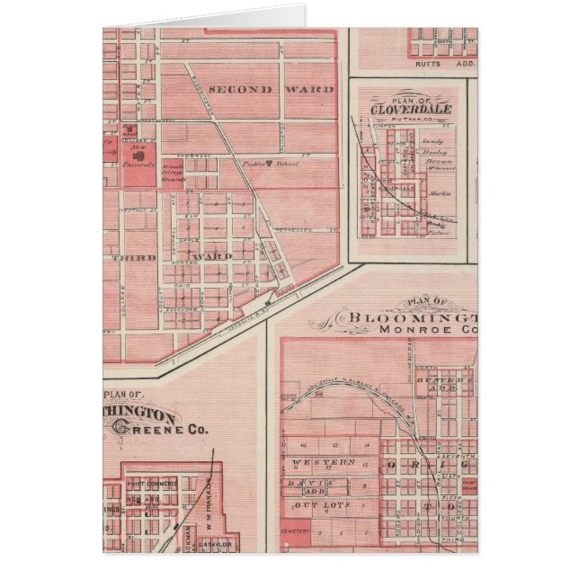 Plan of Green Castle, Putnam Co with Bloomington (Front)