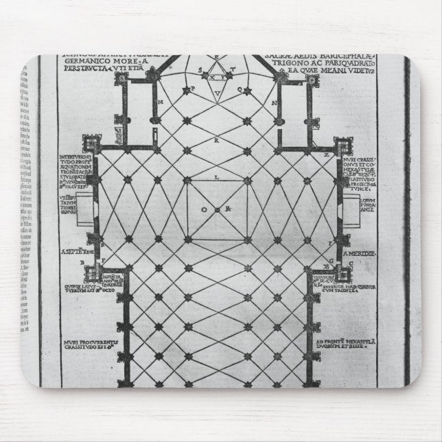 Plan of Milan Cathedral Mouse Pad (Front)