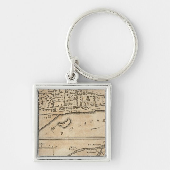 Plan of Montreal, with a Map of the Islands Keychain (Front)