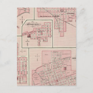 Plan of Mount Vernon, Posey County with Patoka Postcard