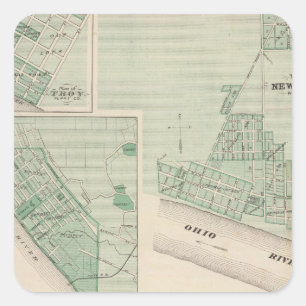 Plan of Newburgh, Warrick Co with Boonville Square Sticker