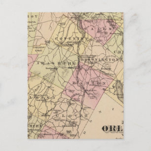 Plan of Orleans Company in Vermont Postcard
