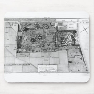 Plan of Parc Monceau in Paris Mouse Pad