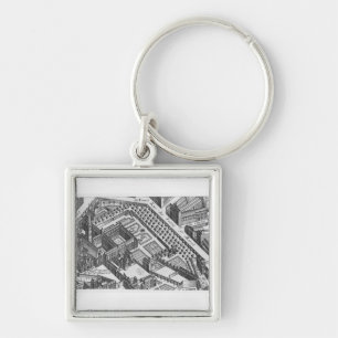 Plan of Paris Keychain