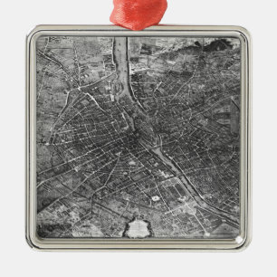 Plan of Paris, known as the 'Plan de Turgot' Metal Ornament