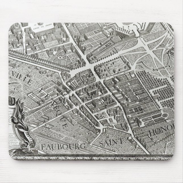 Plan of Paris, known as the 'Plan de Turgot' Mouse Pad (Front)