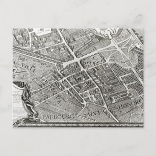 Plan of Paris, known as the 'Plan de Turgot' Postcard