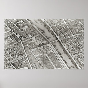 Plan of Paris, known as the 'Plan de Turgot' Poster
