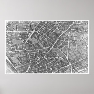 Plan of Paris Poster