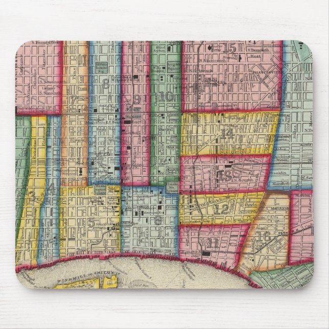 Plan Of Philadelphia Mouse Pad (Front)