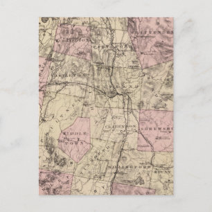 Plan of Rutland Vermont Postcard