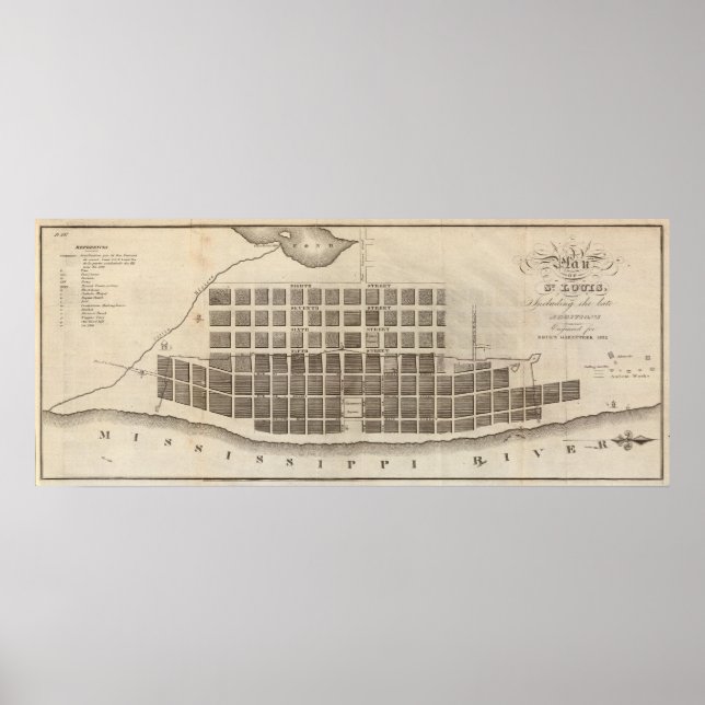 Plan of St. Louis, Missouri Poster (Front)