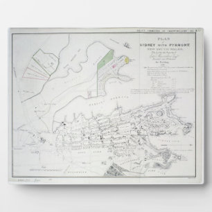 Plan of Sydney with Pyrmont, New South Wales, the Plaque