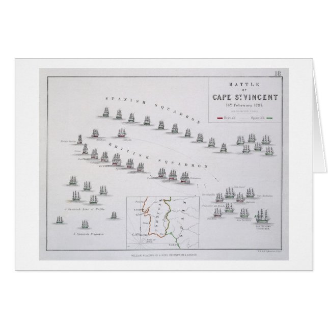 Plan of the Battle of Cape St. Vincent, 14th Febru (Front Horizontal)