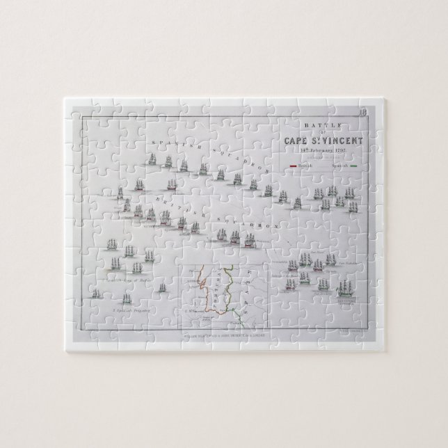 Plan of the Battle of Cape St. Vincent, 14th Febru Jigsaw Puzzle (Horizontal)