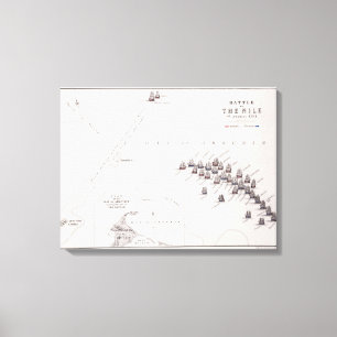 Plan of the Battle of the Nile, 1st August 1798, c Canvas Print