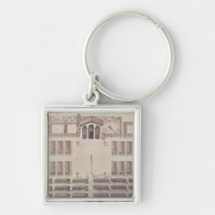 Plan of the Candelaria Mission in Paraguay Keychain