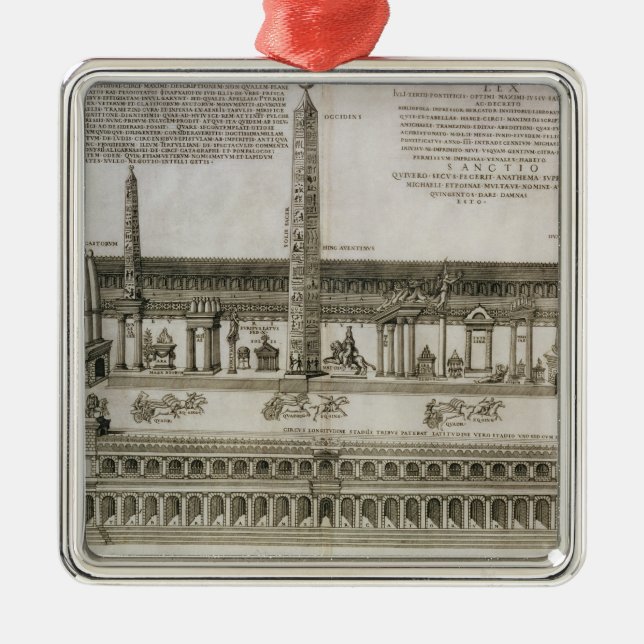 Plan of the Circus Maximus, Rome, engraved by the Metal Ornament (Front)