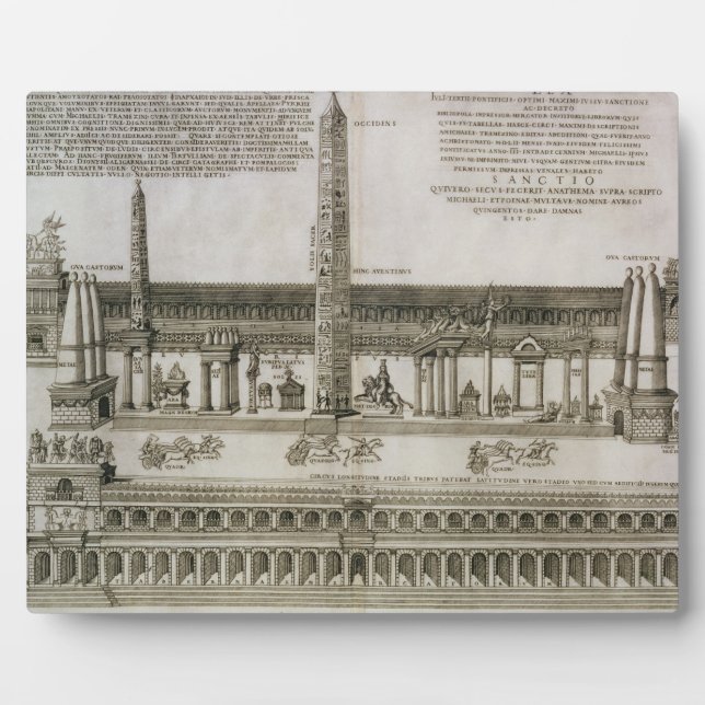 Plan of the Circus Maximus, Rome, engraved by the Plaque (Front)