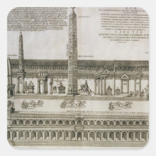 Plan of the Circus Maximus, Rome, engraved by the Square Sticker