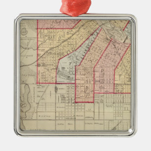 Plan of the City of Minneapolis and Vicinity Metal Ornament