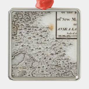 Plan of the Fort of New Madrid Metal Ornament