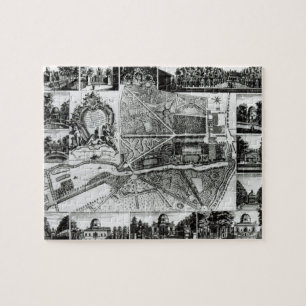 Plan of the Garden and View of the Houses at Chisw Jigsaw Puzzle
