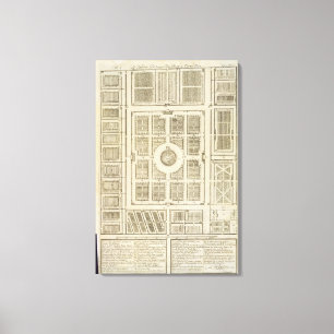 Plan of the King's Vegetable Gardens at Versailles Canvas Print