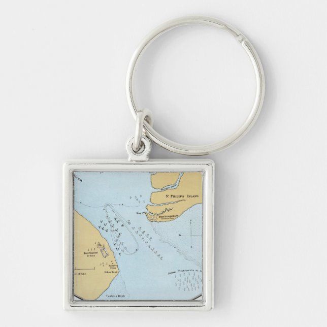 Plan of the Naval Attack And Capture of Port Royal Keychain (Front)