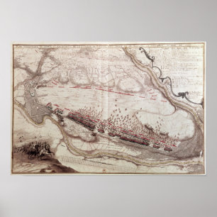 Plan of the Order of the Battle of Coutras Poster