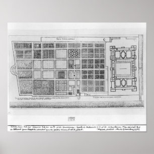 Plan of the Palace and Garden of the Tuileries Poster