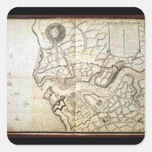 Plan of the Port and Arsenal of Brest, 1676 Square Sticker