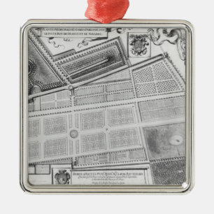 Plan of the Royal Garden Metal Ornament