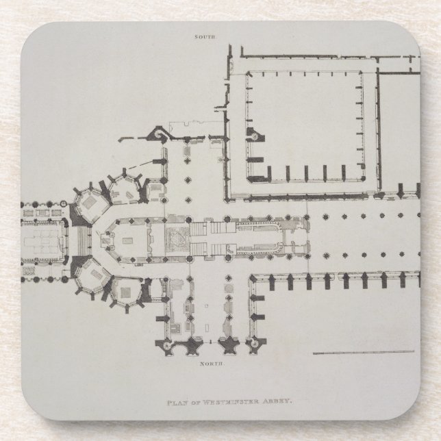 Plan of Westminster Abbey, plate 1 from 'Westminst Coaster (Front)