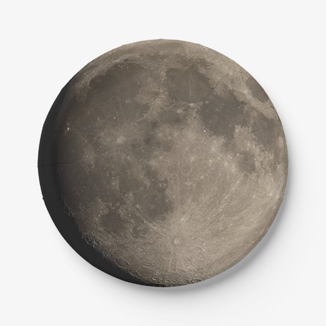 Plan Papier. Lune photo 02. Assiette en Papier. (Devant)