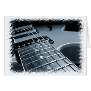 Plan rapproché bleu de guitare électrique