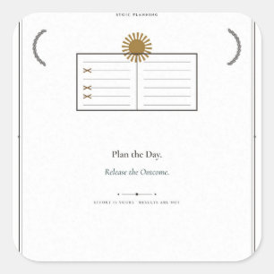Plan the Day Stoic Sticker